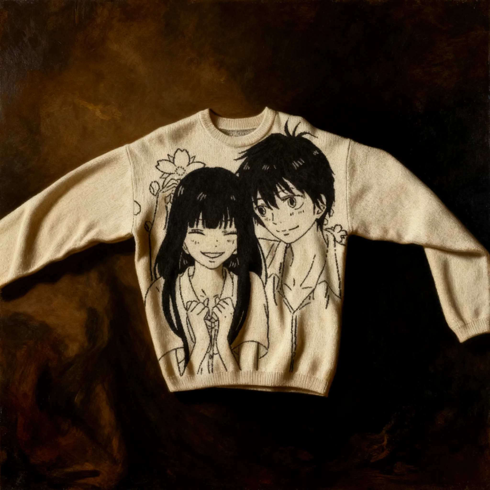 

Осенне-зимний свободный свитер унисекс с длинными рукавами и круглым вырезом