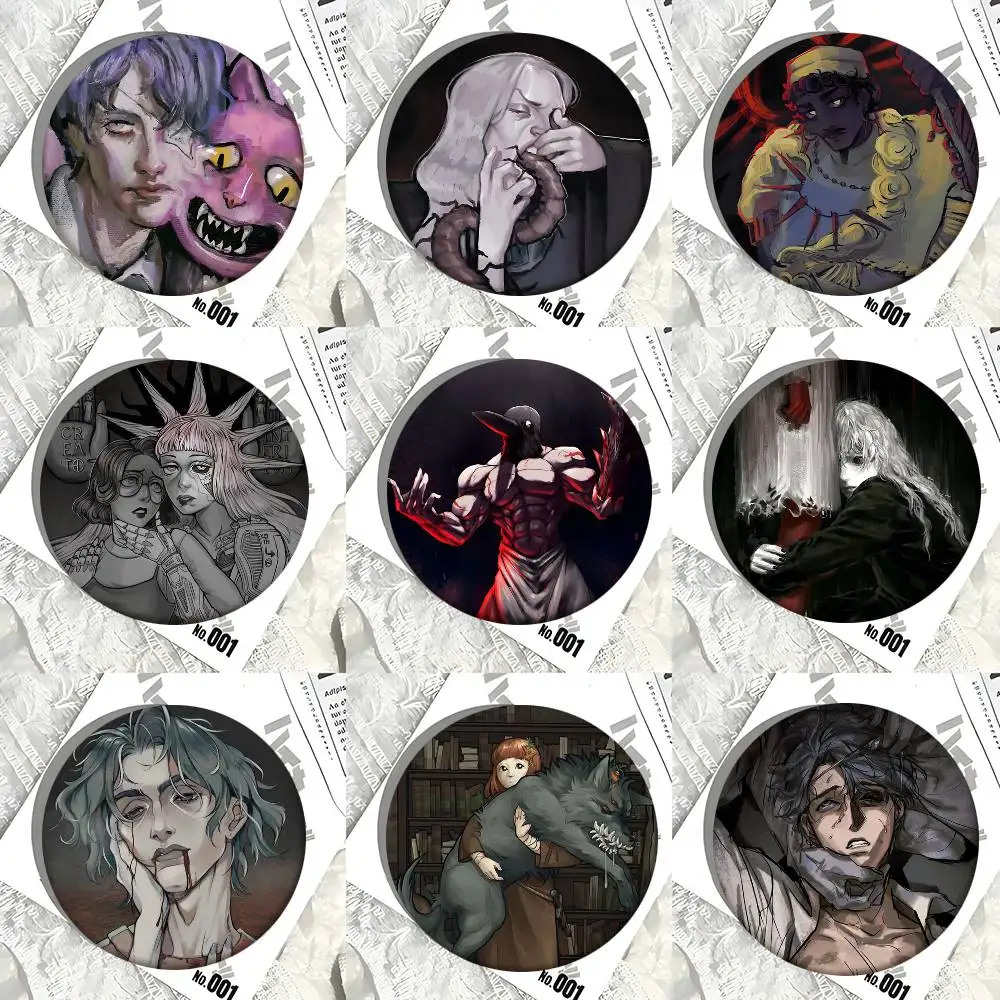 The Fear And Hunger Round Badge Kreative Brosche Kleidung Rucksack Accessoires Anstecknadel