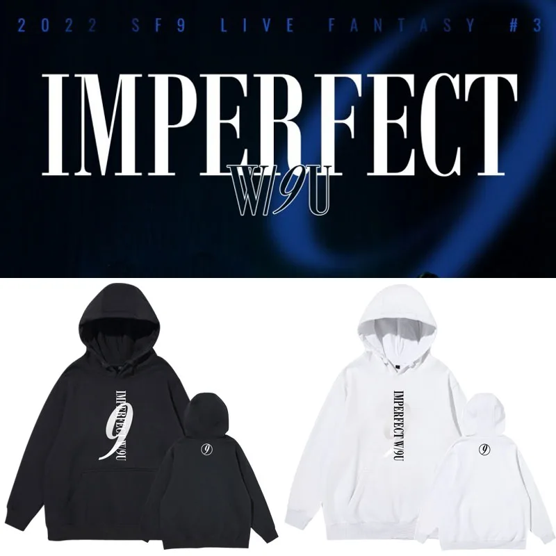 

Худи оверсайз SF9 Concert Imperfect с флисовой подкладкой, свободный крой, пуловер, толстовка для мужчин, повседневная уличная одежда