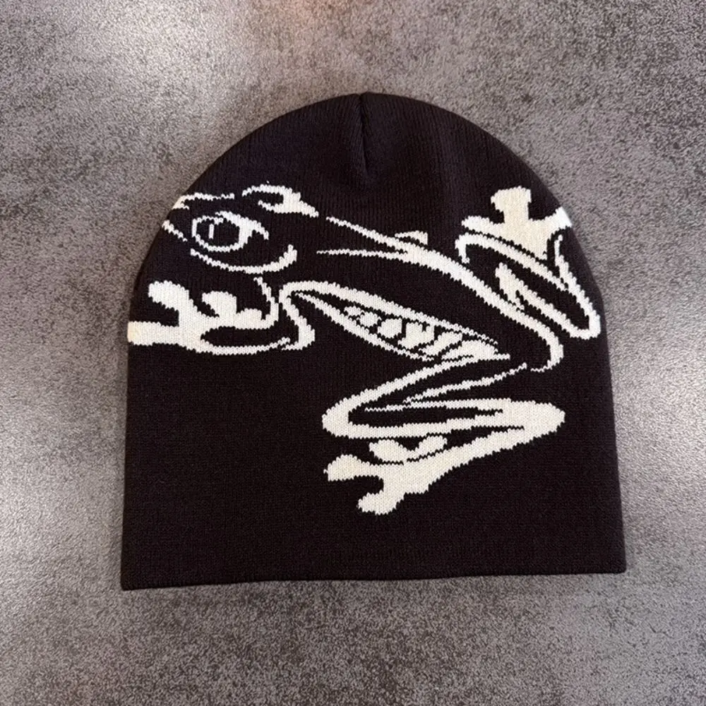 High Quality Frog Knit Hat Keep Warm Ear Protection Knitted Beanies Warmer Bonnet for Woman/Men