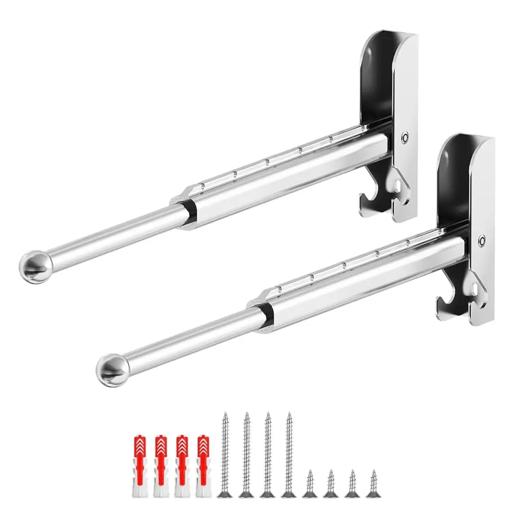 

Free ShippingFree ShippingWall Mounted Drying Rack 13\ Foldable Clothes Hanger Silver Pull-Out Clothes Drying Rod for Laundry, C