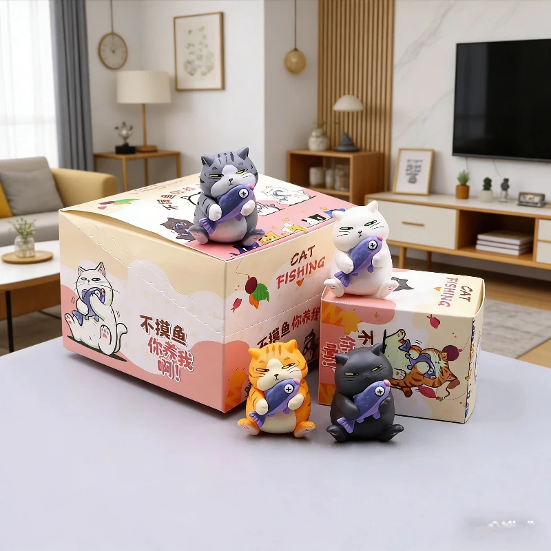 

Новые товары в наличии: Коллекционная фигурка кошки (без рыбы) из серии Blind Box, белая кошка, оранжевая кошка, модная игрушка, украшение для автомобиля, праздничный подарок