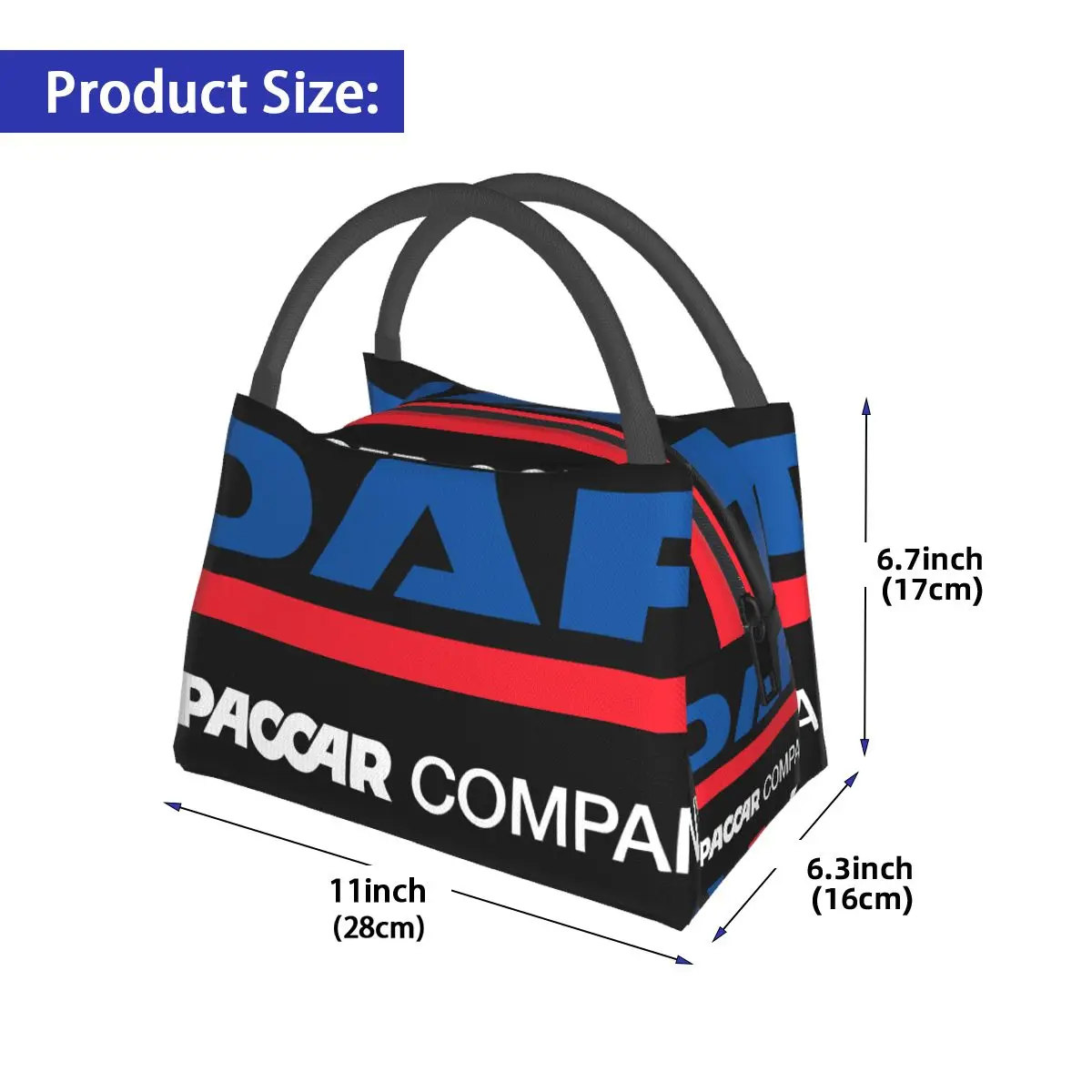 Borsa isolante portatile con Logo DAF Trucks per contenitore Pinic per ufficio alimentare più fresco