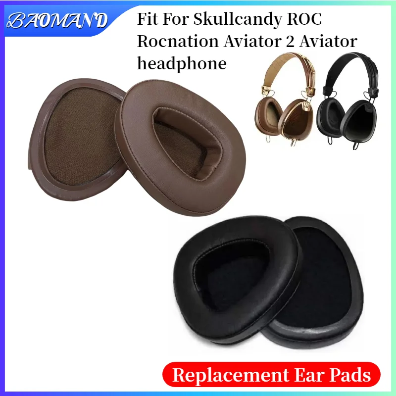 

Replacement Earpads For Skullcandy ROC Rocnation Aviator 2 Aviator Headphones Earmuff Ear Pads Cushion Cover Sleeve