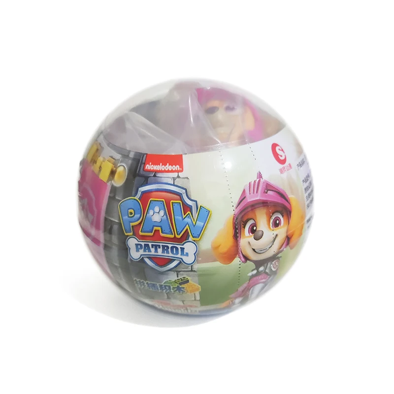 Paw Patrol Capsule Toys Building Blocks Banner Gacha Assembling Anime Figure Rescue Knights Rubble Chase Skye Marshall Kids Gift