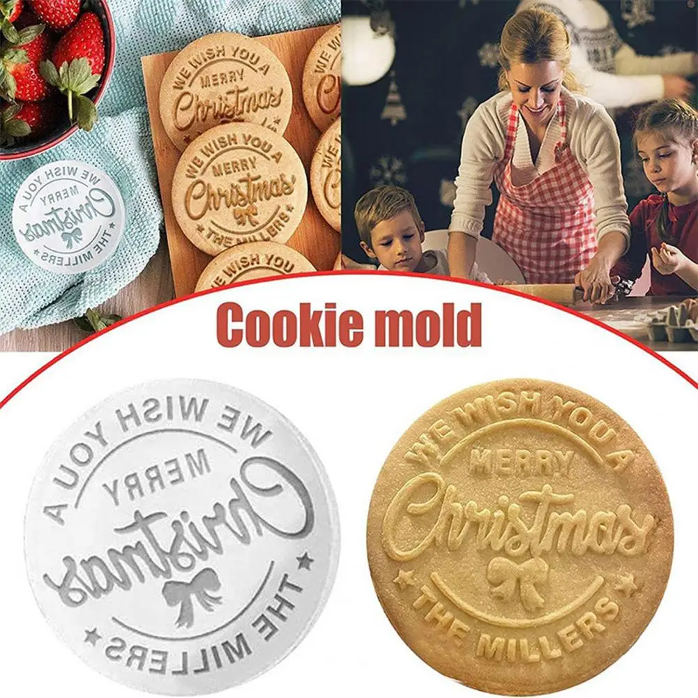 3D levantadas Cookie Stamps, Natal Cookie Designs, Holiday Cookie Cutter, Criar economia de tempo, personalizado assado para feliz Natal