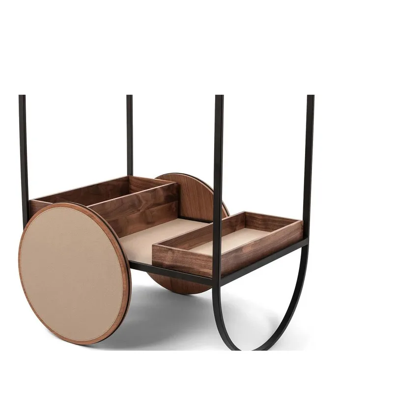 

All solid wood light luxury coffee table Italian marble edge few villa customization advanced sense modern simplicity