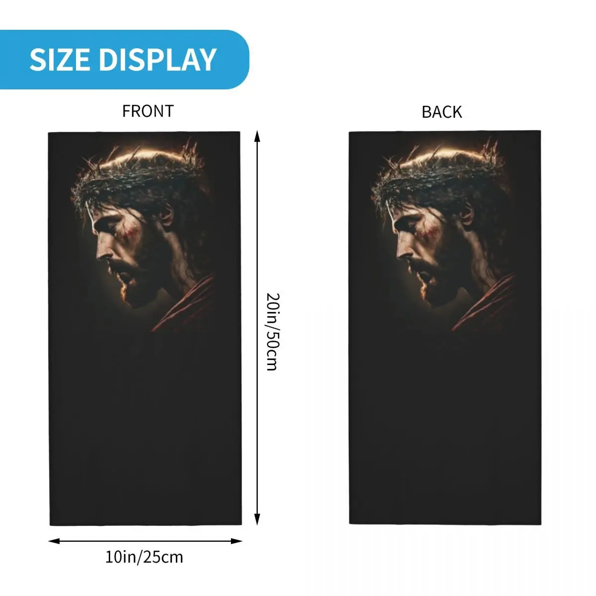 Bible Jesus Christ Bandana Merch Neck Cover Printed Catholic Saint Chrisitan Religious Magic Scarf Balaclava