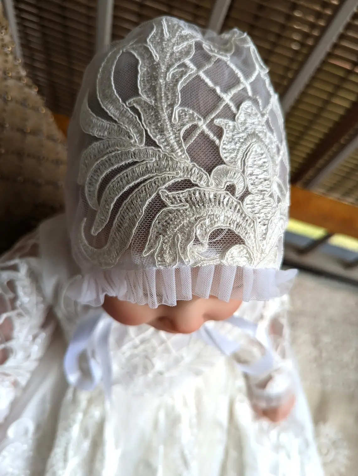 Vestido de batismo de renda elegante para o bebê manga longa primeiro comunhão vestido infantil da criança vestidos de batismo