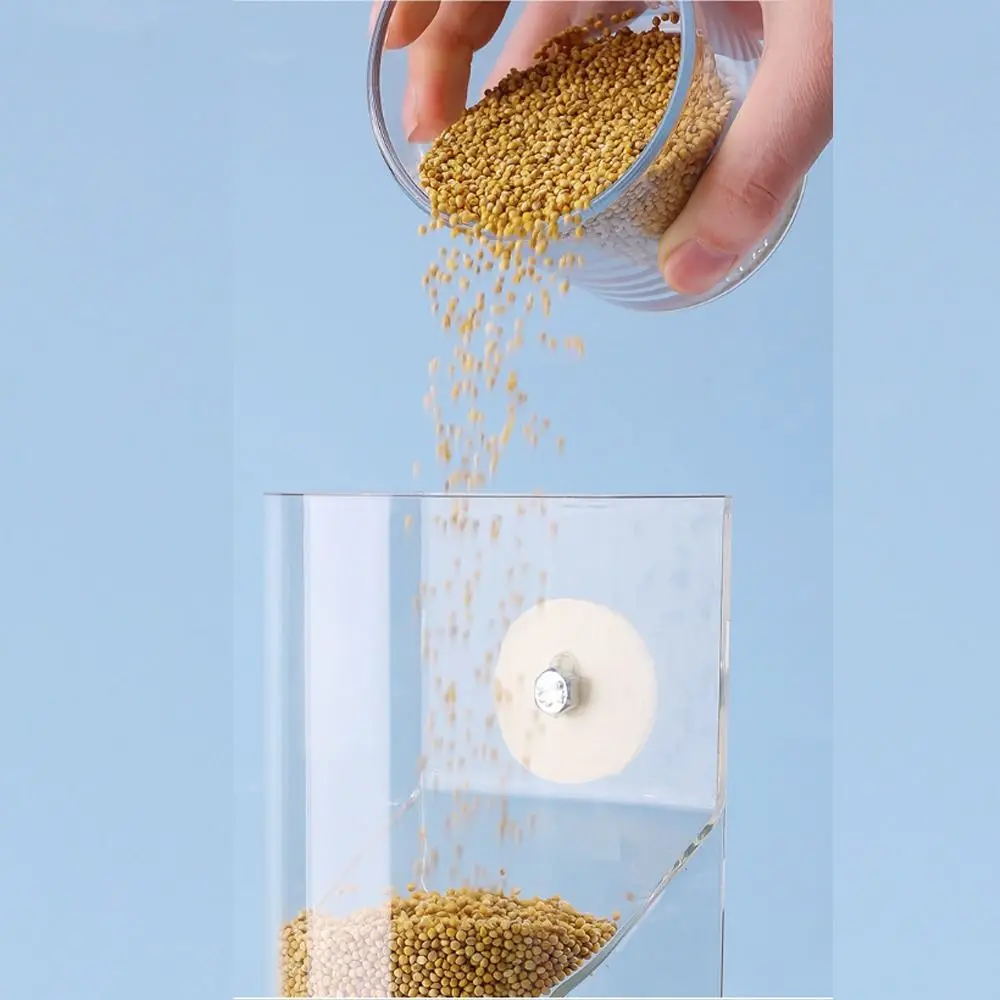 Automatic Parrot Feeder Hanging Large Capacity Bird Rice Husk Separation Food Box Convenient Durable Bird Food Dispenser Outdoor