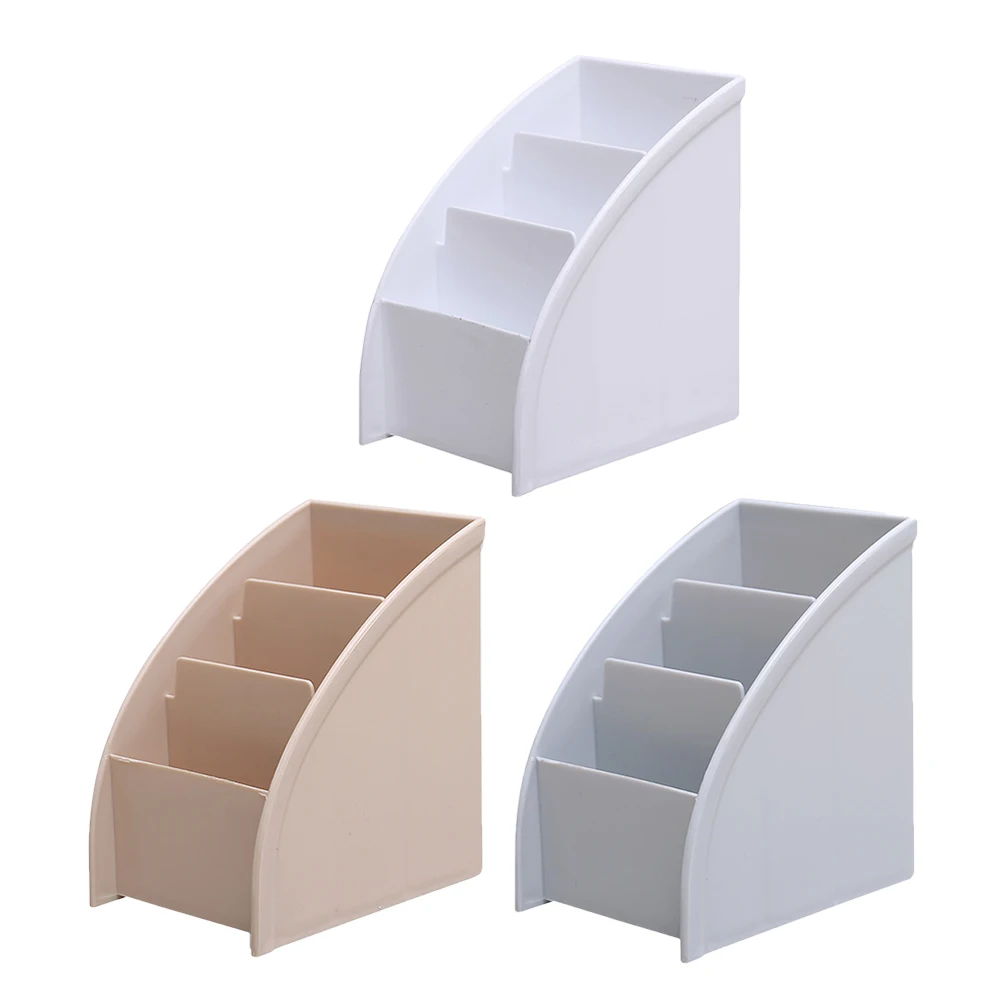 

3pcs Storage Box Makeup Organizer Pen Holder Plastic Stationery Trapezoidal Desktop Organizer School Supplies Sundries