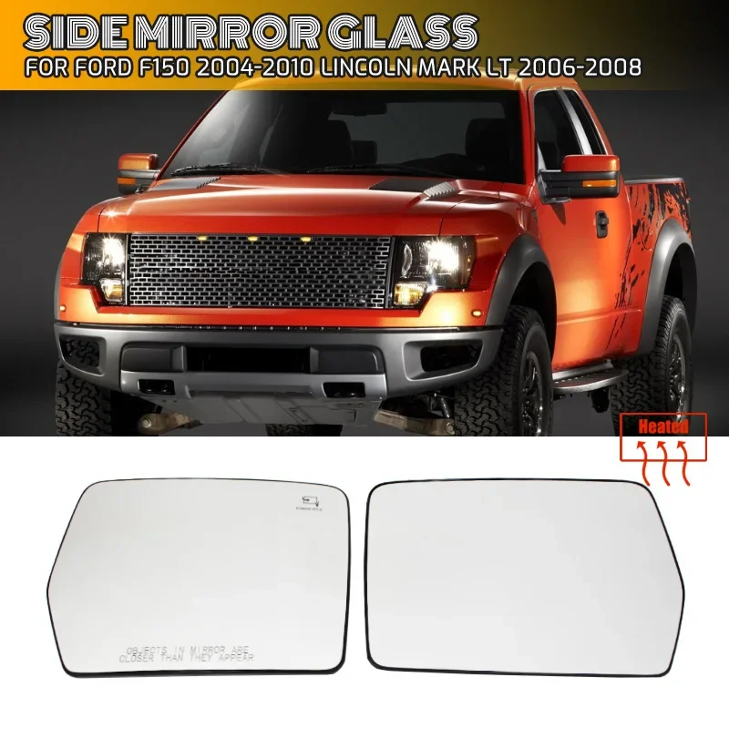 Heating Side Mirror Glass Lens Door Wing View Mirror Glass For Ford F-150 F150 XL King Ranch Platinum Raptor SuperCrew 2004-2010