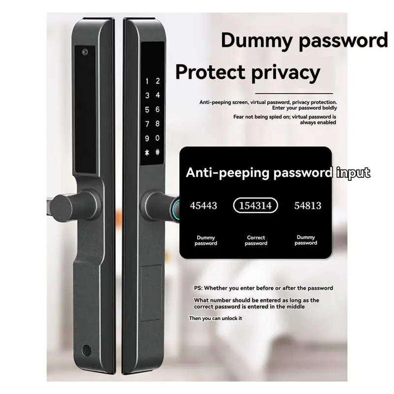 【RECOMENDAR】3.2CM Ttlock Fingerprint Smart Door Lock Double Side Waterproof Aluminum IC Card Password Electronic Door Locks 3585