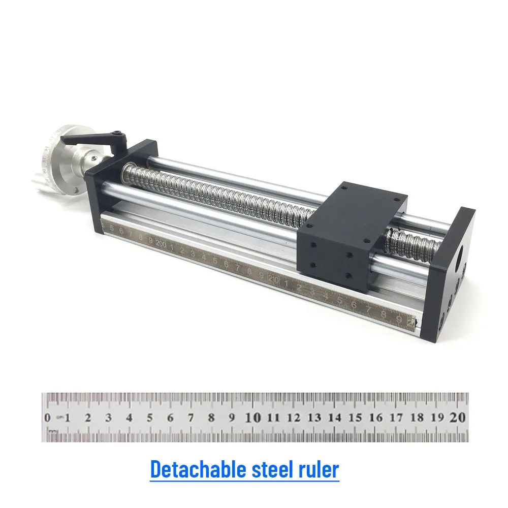 CNC Manual Sliding Table Digital Display Linear Rail Stage Module 50-500mm Stroke SFU1605/SFU1610 C7 Ballscrew with Handwheel