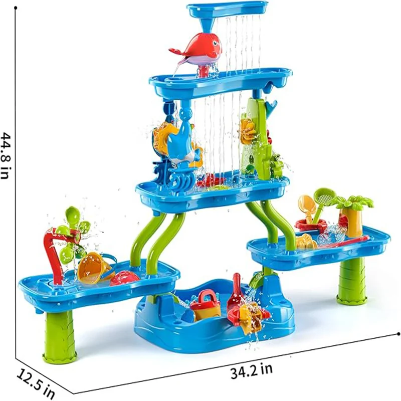 Temi Kids Grondwatertafel Voor Peuters 3 - 5. Outdoor Activiteitstafel. Strand Speelgoed. Water Sensorische Tafel Voor Kinderen Van 3 - 8 Jaar.