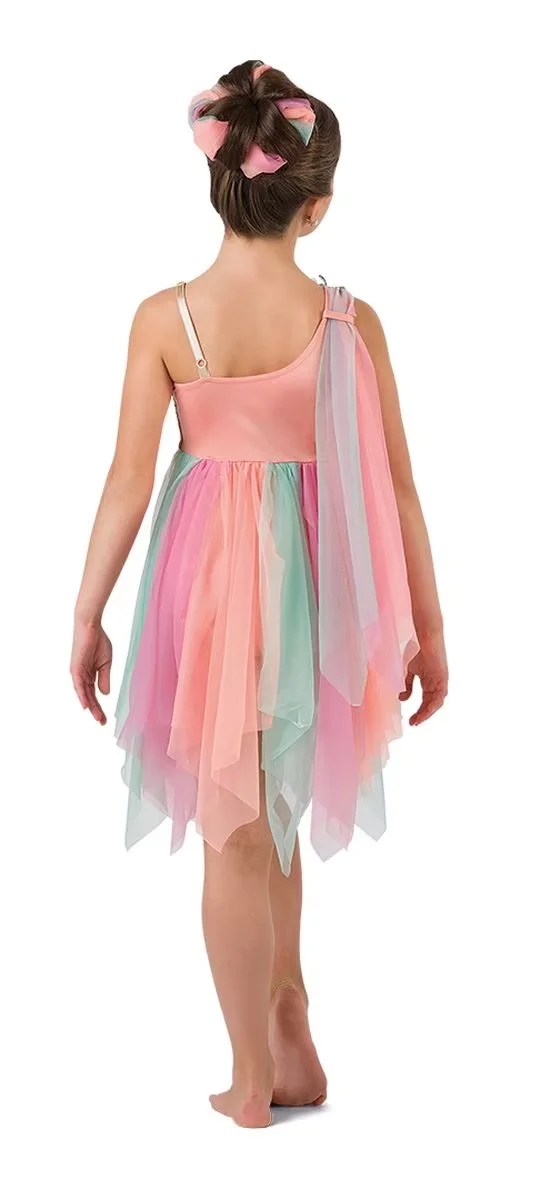 

Girls teens ballet lyrical dance dress contemporary dance dress recital show performance costume lyrical dress