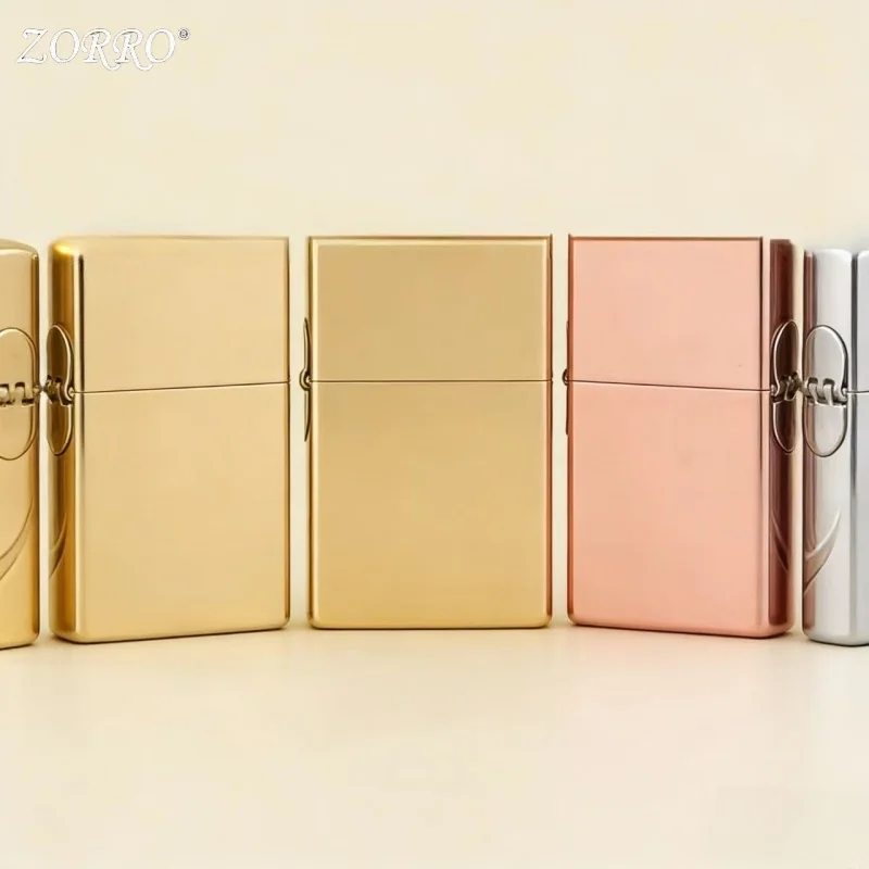 ZORRO Original Second-generation Cool Trick Fancy Double Hinge Fashionable Classic Thin Shell Windproof Kerosen Lighter