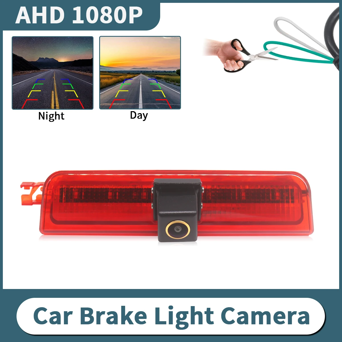 

AHD 1080P золотой объектив, автомобильный стоп-сигнал, камера заднего вида для Volkswagen VW Caddy Panel Life 2003-2019, водонепроницаемый автомобиль