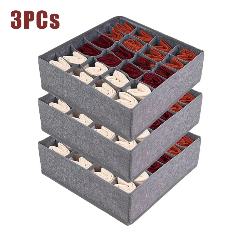 Socks Underwear Organizers Storage Box Wardrobe Storage Organizer Divider Boxes for Socks Bra Closet Drawer Organizers