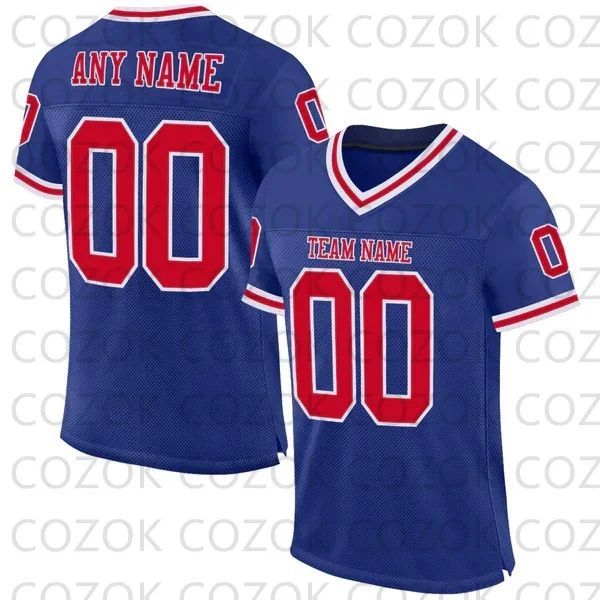 

Custome Dark Blue Color Football Jerseys for Men Women Unisex Football Short Sleeves Athletic Tee Shirts