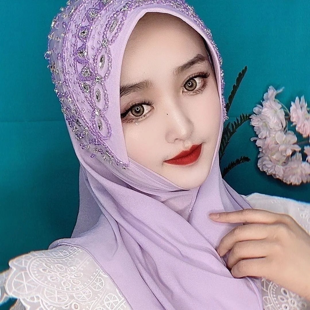 Kostenloser Versand Muslimischen Hijab Für Frauen Schal Kopfbedeckung Gebet Islamischen Chiffon Luxus Schal Malaysia Afrikanischen Sommer Einfache 05296