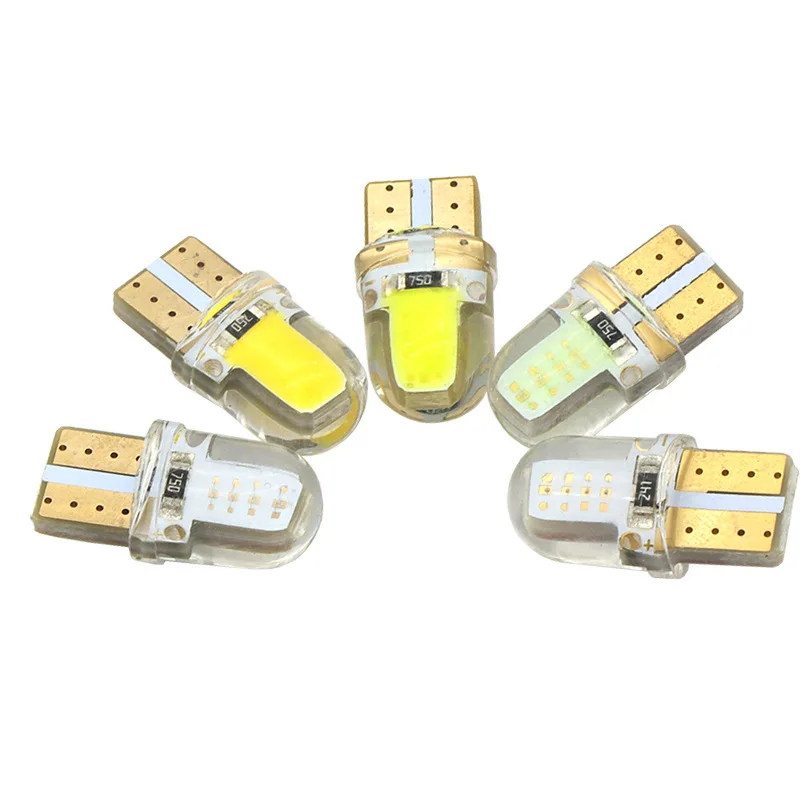 10Pcs T10 W5W BULB 12V LED License Plate Lâmpada COB T10 LED Canbus Clearance Lâmpada Led Luzes de estacionamento Automóvel Luzes Acessórios