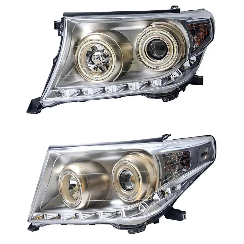 1 Pair LED Headlight Assembly For Toyota Land Cruiser 2007-2015 L200 Headlights Plug and Play with LED DRL Dynamic Turning Lamp