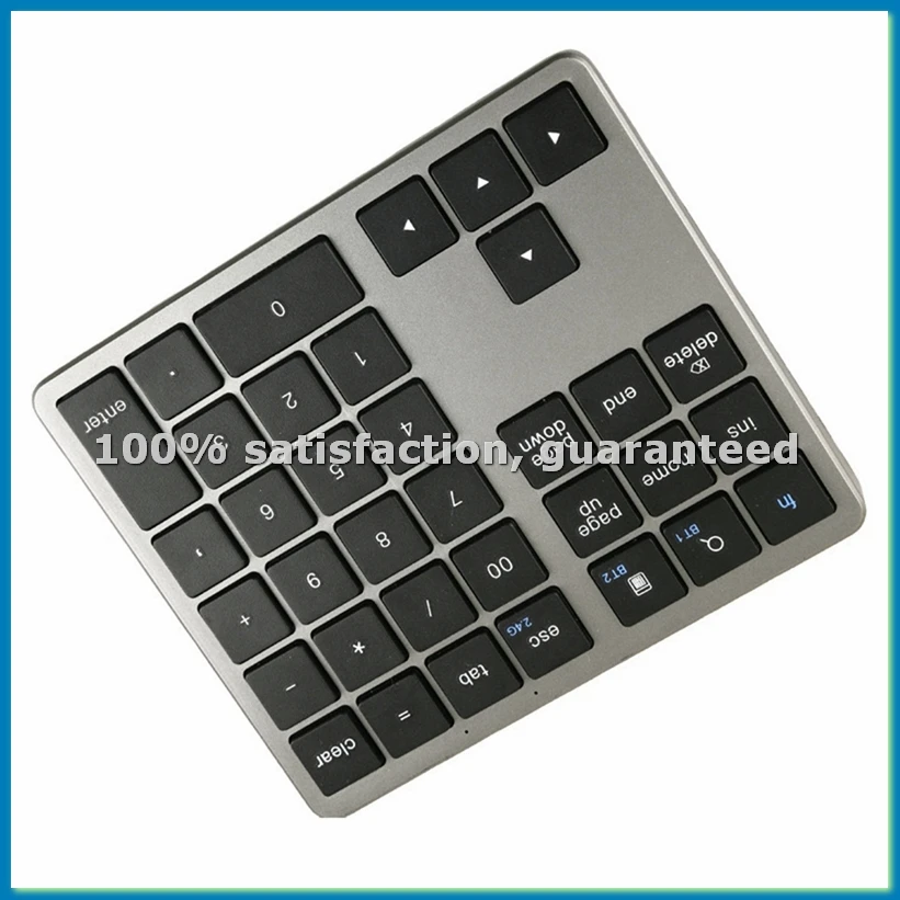 Teclado Numérico Inalámbrico Ultrafino de 2.4G Bluetooth, Teclado Numérico Recargable por USB para IOS, Android, Windows, Negro-ELEC