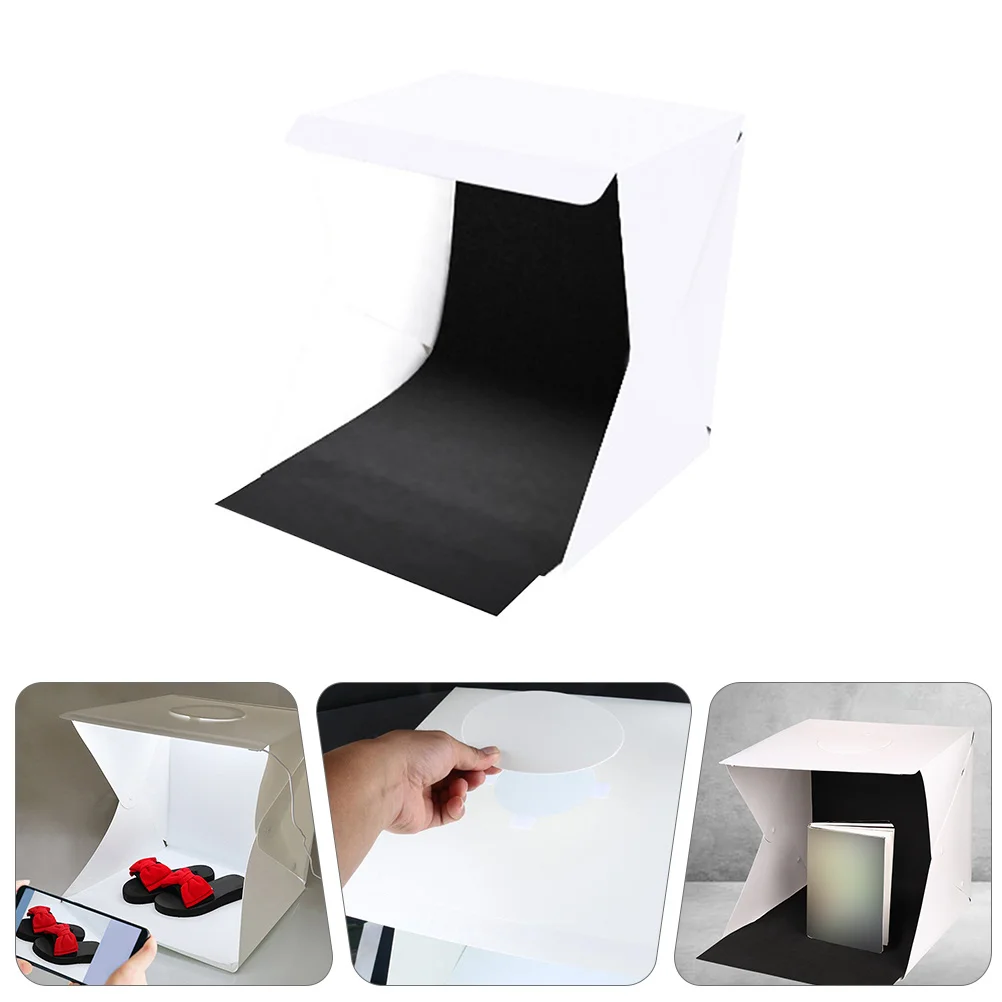 

Compact Foldable Photography Light Box with Bright LED Lights Portable Photo Tent for Small Business Product Display Jewelry