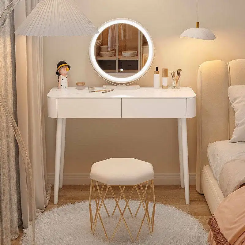 

Wooden Italian Dressing Table Storage GoldWhite Mirror White Dressing Table Drawers Cheap Coiffeuse De Chambre Organizer Makeup