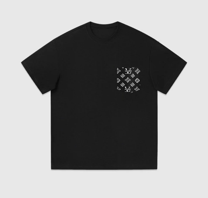 

Летняя футболка Luxury-lite для мужчин, свободного кроя, с коротким рукавом, новый стиль 26, из чистого хлопка, повседневная и универсальная.