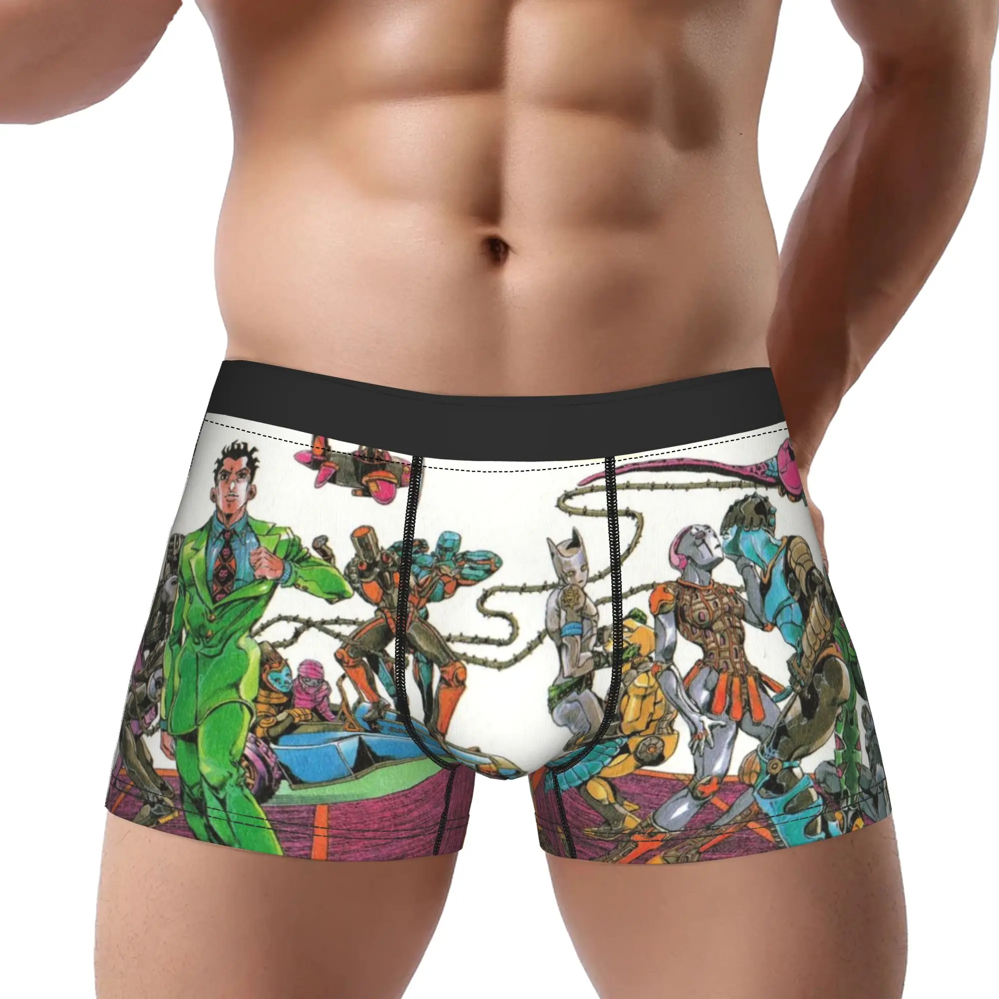 JoJo's Bizarre Adventure Underpants Homme Panties Male Underwear JoJo Ventilate Shorts Boxer Briefs