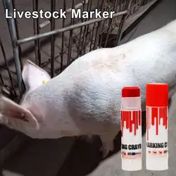 Livestock Marker Crayon Cattle Pig Farm Animals Identify Pen Safe High Purity Paraffin-Based Livestock Skin Marking Paint Pen