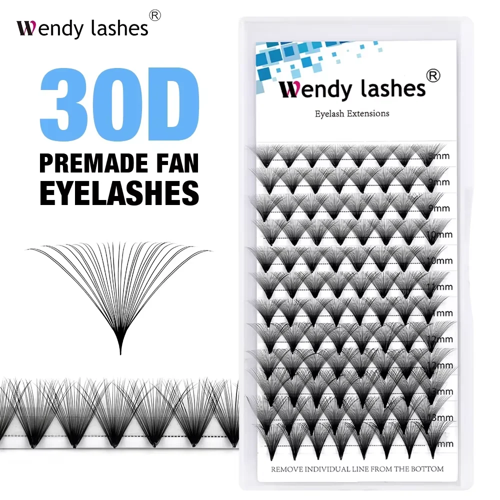 Wendy Lashes 30D/20D/16D Premade Fan Eyelash Extensions Thick Soft Russian Volume Lashes Faux Mink Lash Extensions