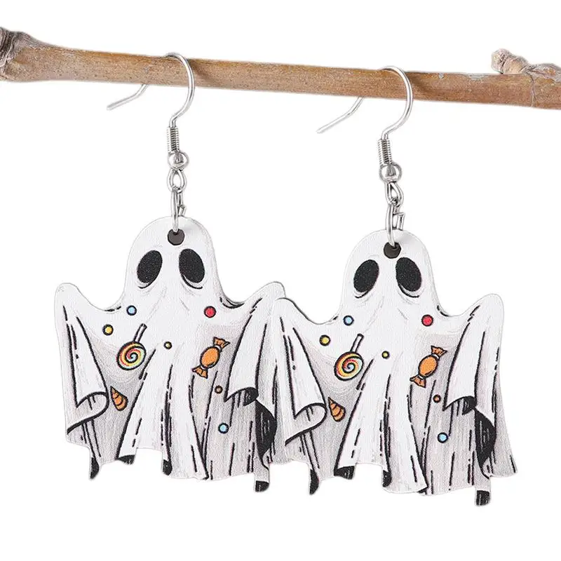 Halloween Ghost Earrings Halloween Earrings Jewelry Halloween Earrings For Women Spooky Drop Earrings Halloween Holiday Earrings