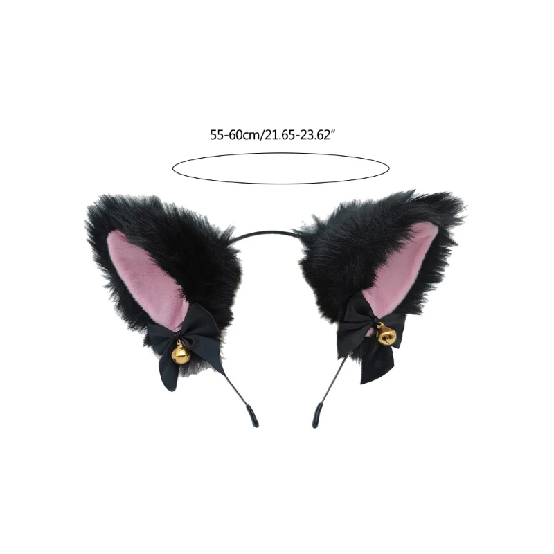 Orecchie di gatto fascia per capelli e guanti per zampe di gatto accessori per costumi Cosplay di gatto per donne ragazze bambini Halloween Anime Cosplay