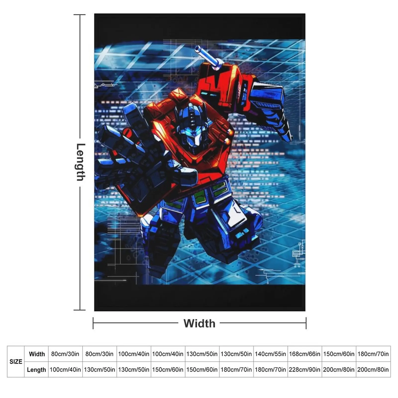 Transformers Optimus Prime Throw Blanket Soft Beds Sofas Blankets