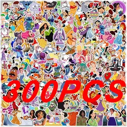 100/200/300Pcs Disney Mix Stitch Micky Princess Stickers Graffiti Decals Motorcycle Laptop Waterproof Sticker for Kid Toy