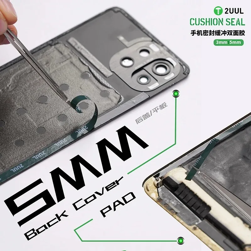 2UUL CS01 CS02 LCD Screen Repair Tape Foam Double Sided Cushion Seal Tape 3mm 5mm for Phone Frame Back Cover Repair
