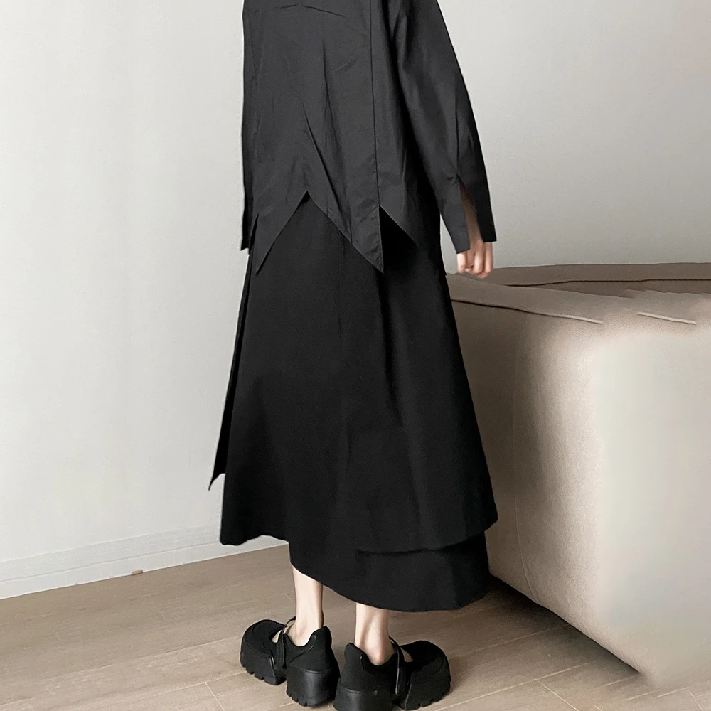 Men Y2k Irregular Pants Solid Joggers Streetwear Skirts Pants Wide Leg Samurai Trousers Hakama Male Loose Punk Pantalon 2024