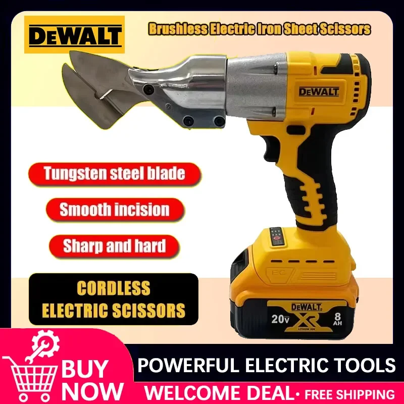 

2026 Hot Dewalt 500W Brushless Electric Scissors Cordless Iron Sheet Scissors Electric Metal Cutting Fit 18V Battery Tools