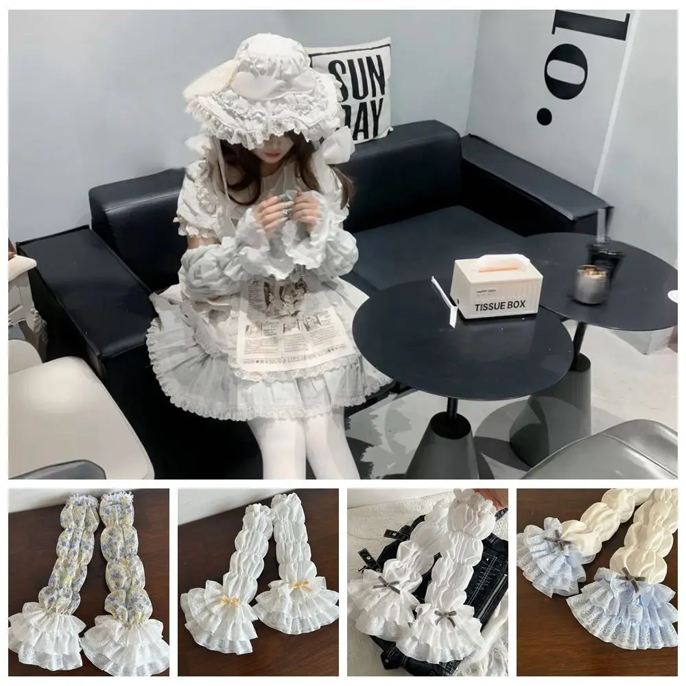 

New Lace Hand Sleeves Polyester Layered JK Middle Show Leg Cover Sweet Breathable Sleeves