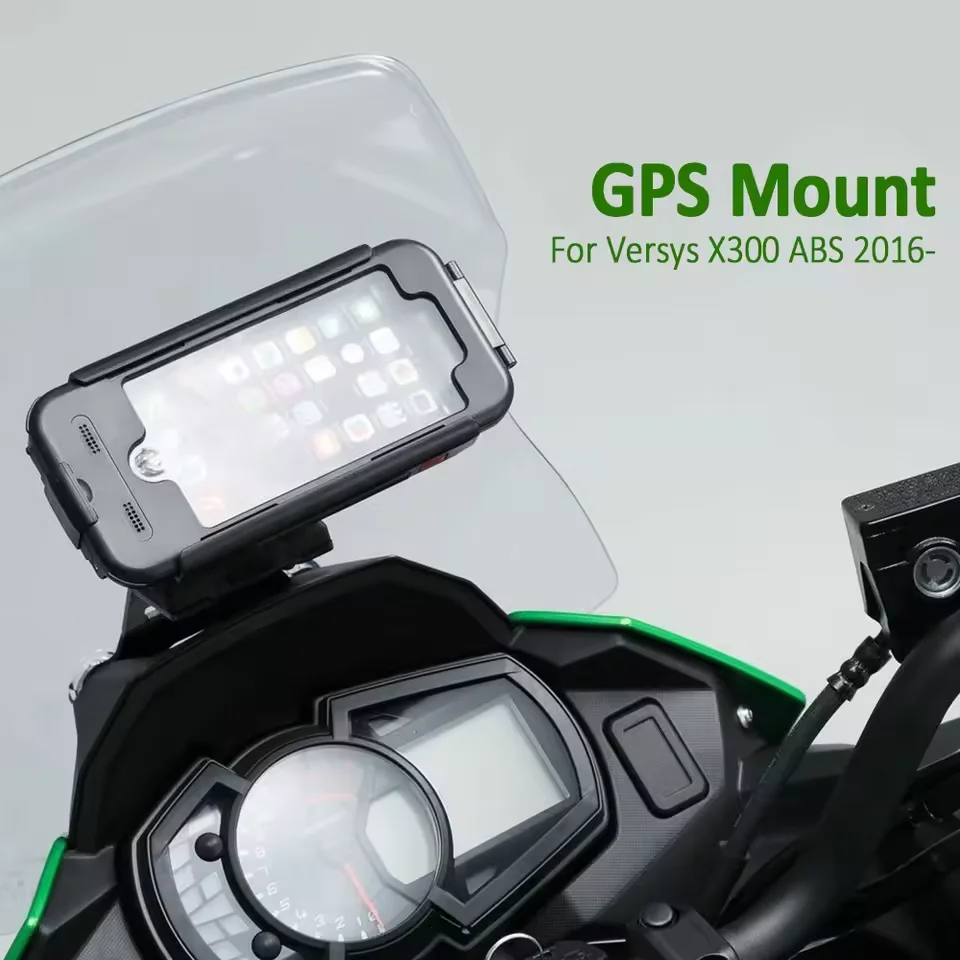 جديد الملاحة قوس جبل حامل GPS للهاتف الذكي لكاواساكي VERSYS X300 Versys X-300 2016 - 2021 دراجة نارية الملحقات #2