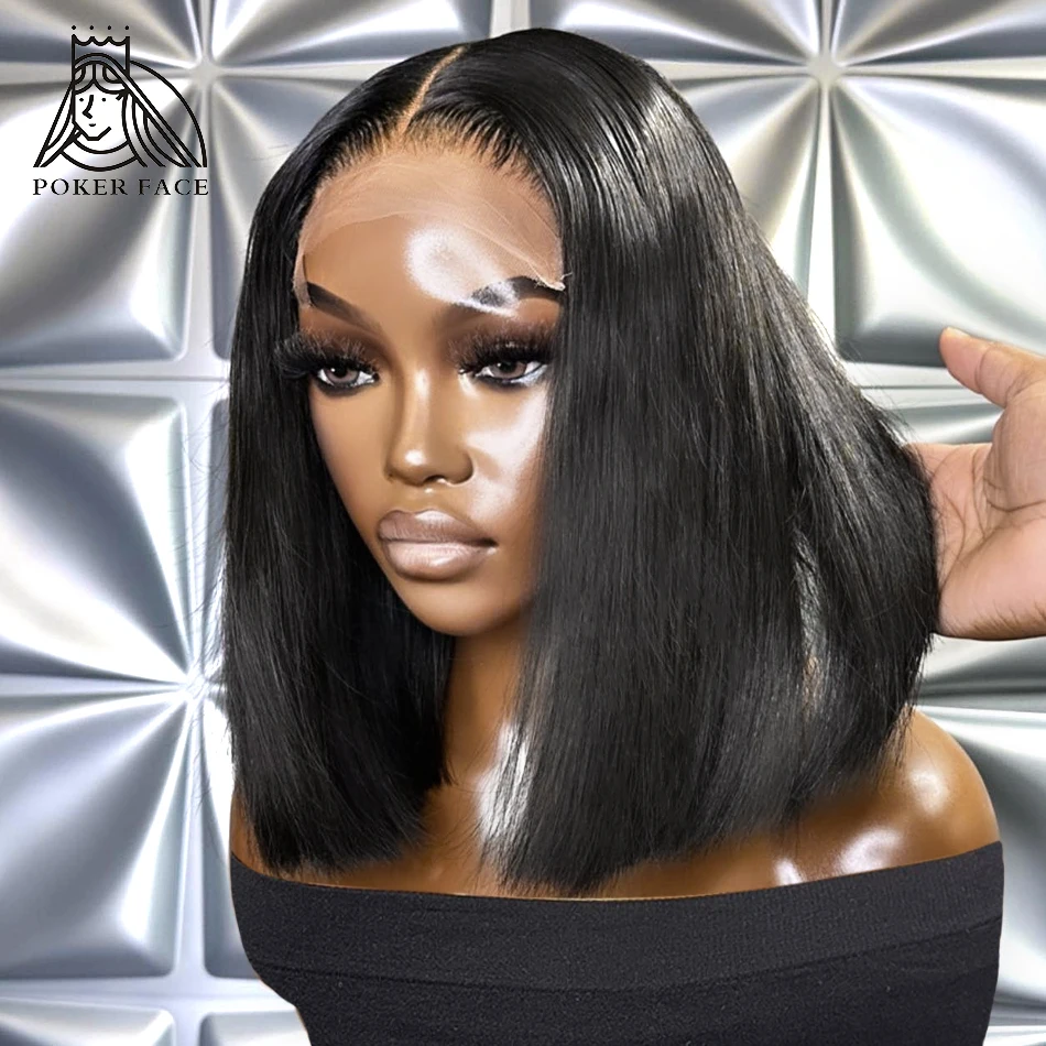 Straight Short Bob Wig 13x4 Lace Front Human Hair Wigs 5x5 Lace Closure Glueless Frontal Wig For Women