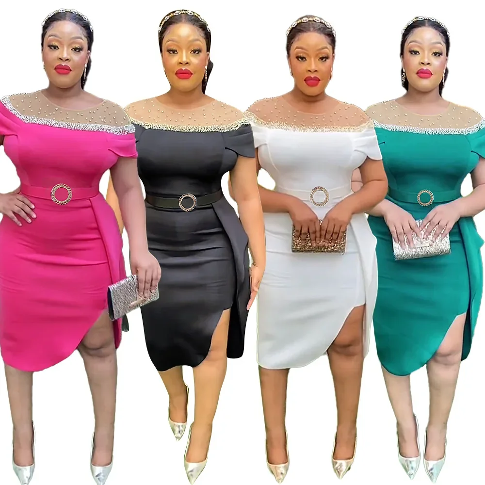 

Элегантные африканские платья для женщин, 1985, африканская одежда, платье больших размеров для свадебной вечеринки, Дашики, Анкара, офисный женский наряд, халат