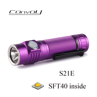 Convoy Purple S21E Flashlight with SFT40 Linterna Led 21700 Type-C Rechargeable Light Camping Fishing Lamp Work Latarka