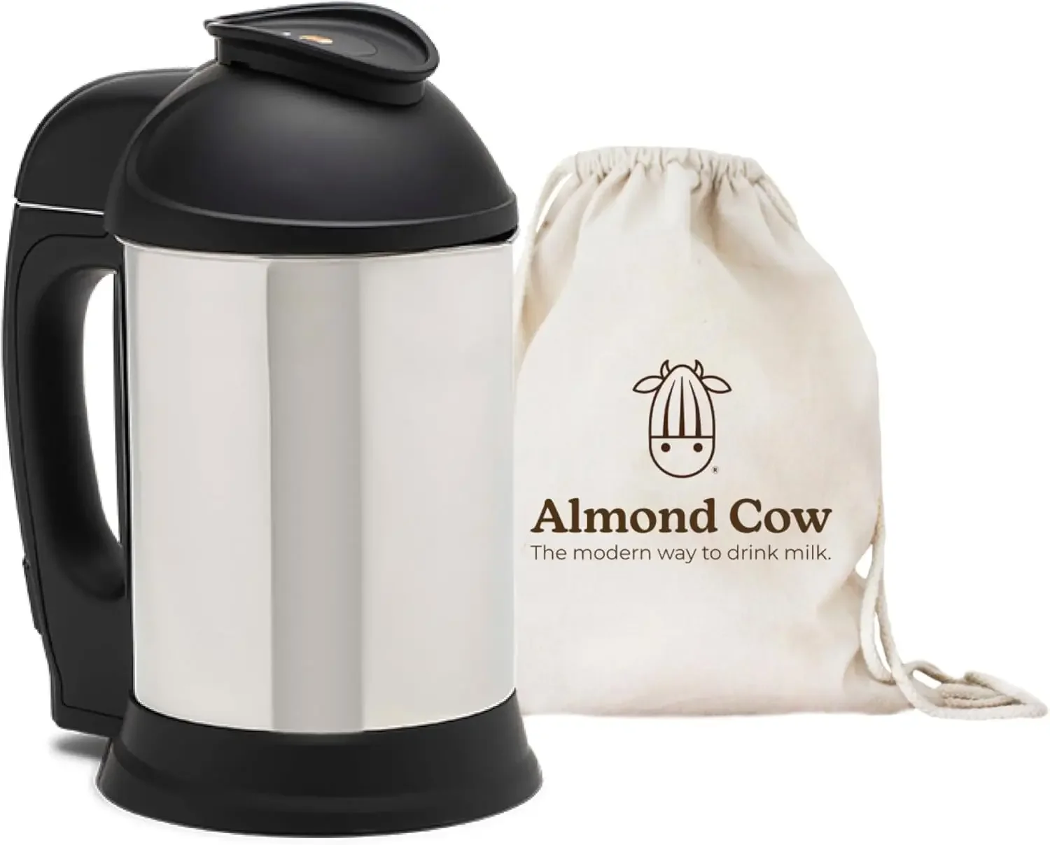 Cow Nut Milk Maker Machine, Plant Based Maker for Homemade Almond, Oat, Cashew Nut Milks & More, Stainless Steel Food Mac