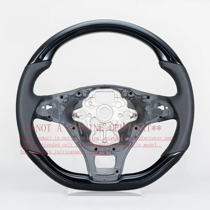 For 15-21 Volkswagen Lamando Piano Black Upgrade Modified Steering Wheel Horn Cover  Shell Decorative