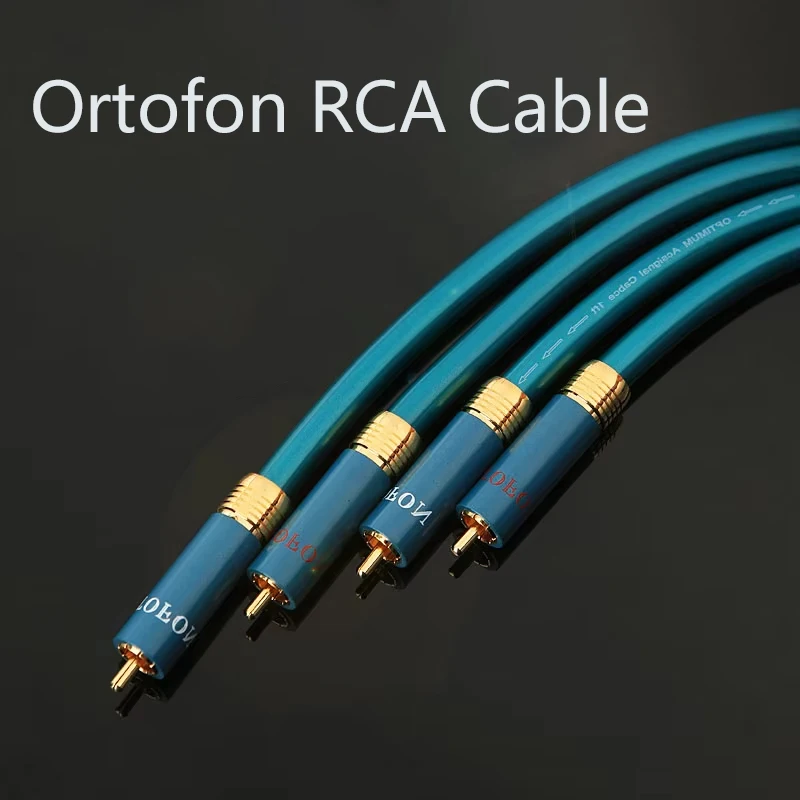 

Pair Ortofon RCA Cable Hi-end CD Amplifier Interconnect 2RCA to 2RCA Male Audio Cable Green