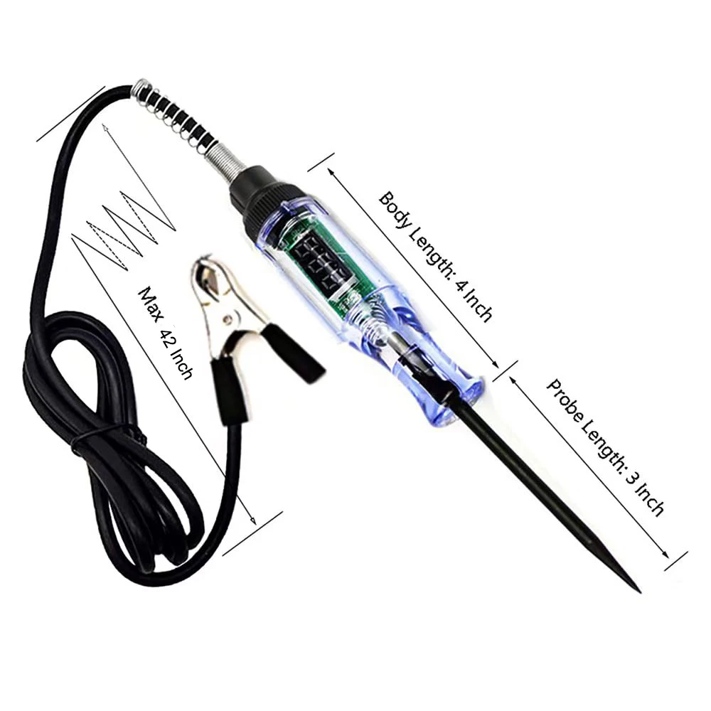 Car Truck Voltage Circuit Tester 6V 12V 24V  Auto Car Diagnostic Probe Test Pen Light Bulb Electric Measuring Pen Repair Tools